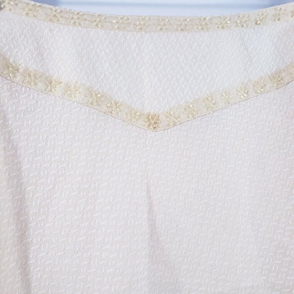 Worthington Skirt Size 10‎ Yellow beaded A-Line Textured Lined High waist New - Picture 3 of 8